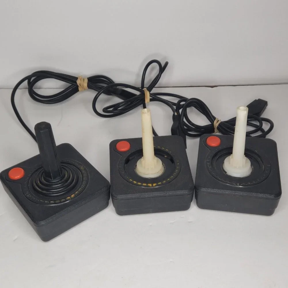 Lot Of 3 Atari 2600 Joystick Controllers For Parts Or Repair